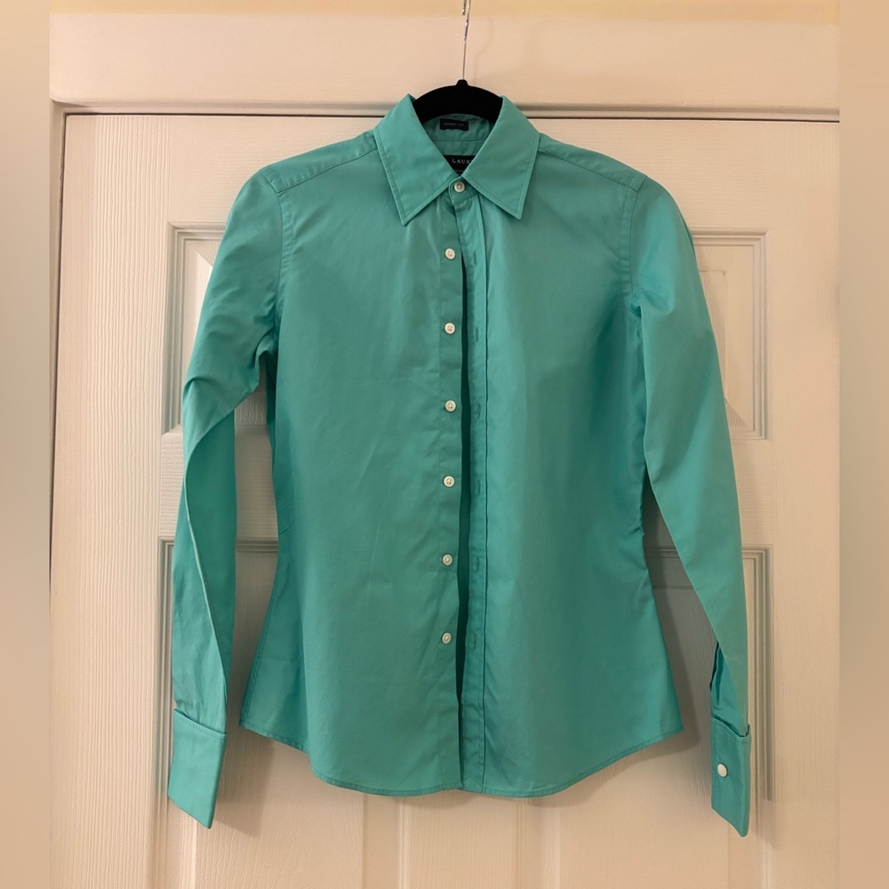 Ralph Lauren Turquoise Button-Up Shirt